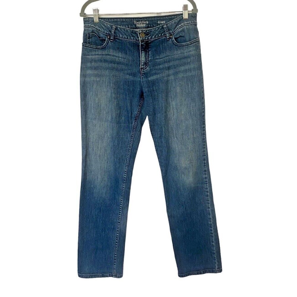 Simply Vera Wang Jeans Womens Size 10 Denim Straight Blue Cotton Blend